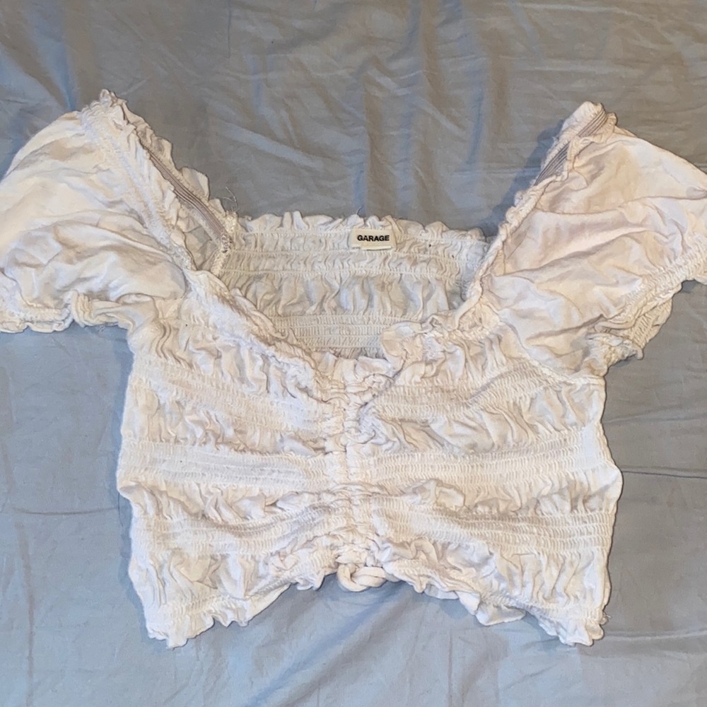 White crop top.